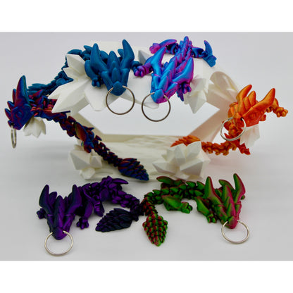 Outlaw Dragon Keychain - 3D Printed Articulated Dragon