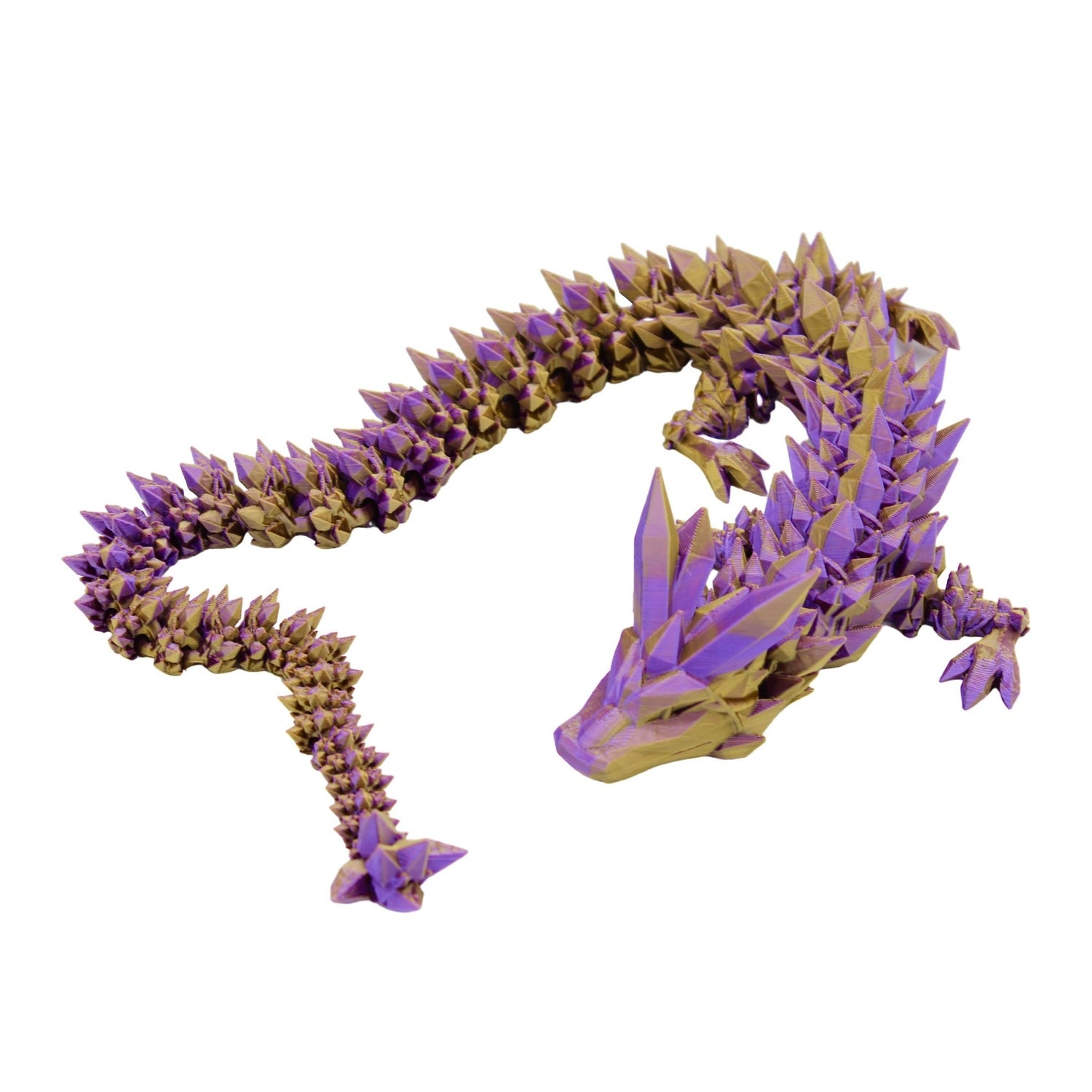 Crystal Dragon Fidget Toy - 3D Printed Articulated Dragon