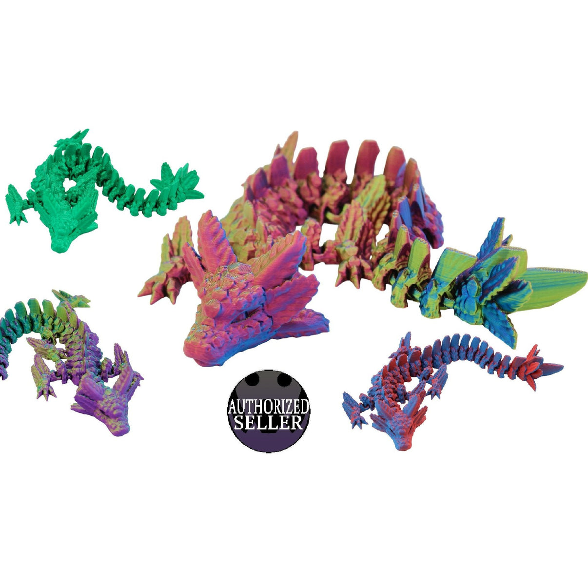 Axolotl Dragon Fidget Toy - 3D Printed Articulated Dragon