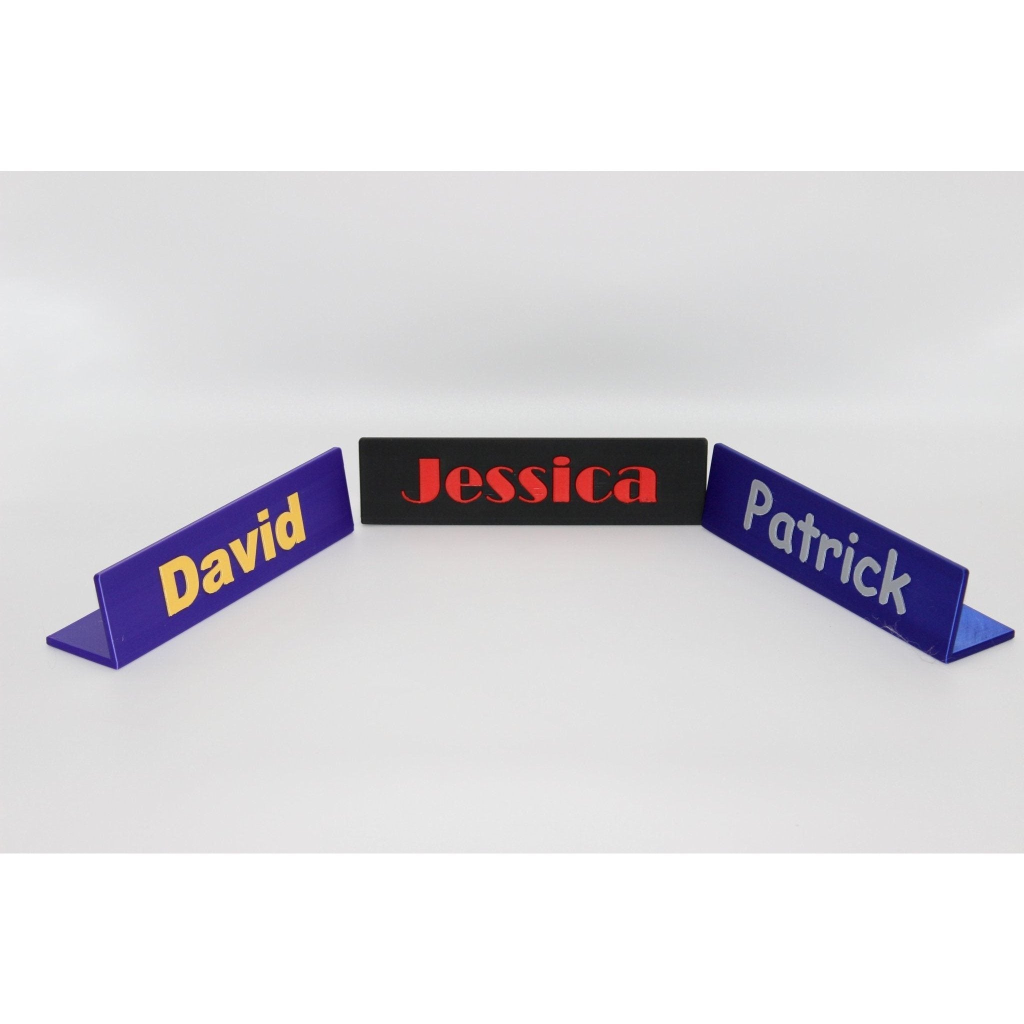 3D Printed Personalized Name Plate in Bright Colors, Artistic Desk Name Sign, Office Decor, Custom Name Plaque - Custom Colors and Fonts