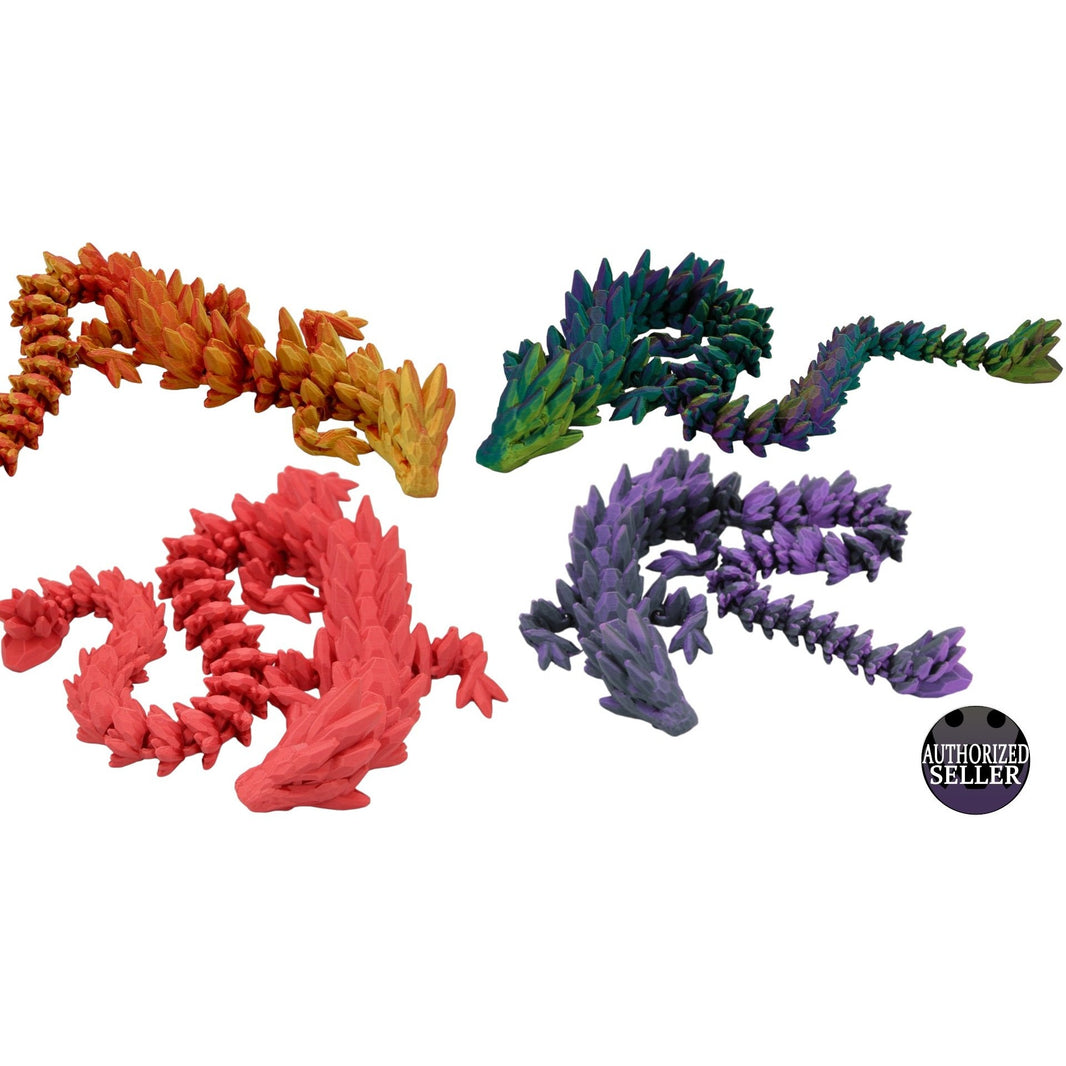 Gemstone Dragon Fidget Toy - 3D Printed Articulated Dragon