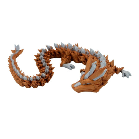 Multicolor Crystal Dragon Fidget Toy - 3D Printed Articulated Dragon