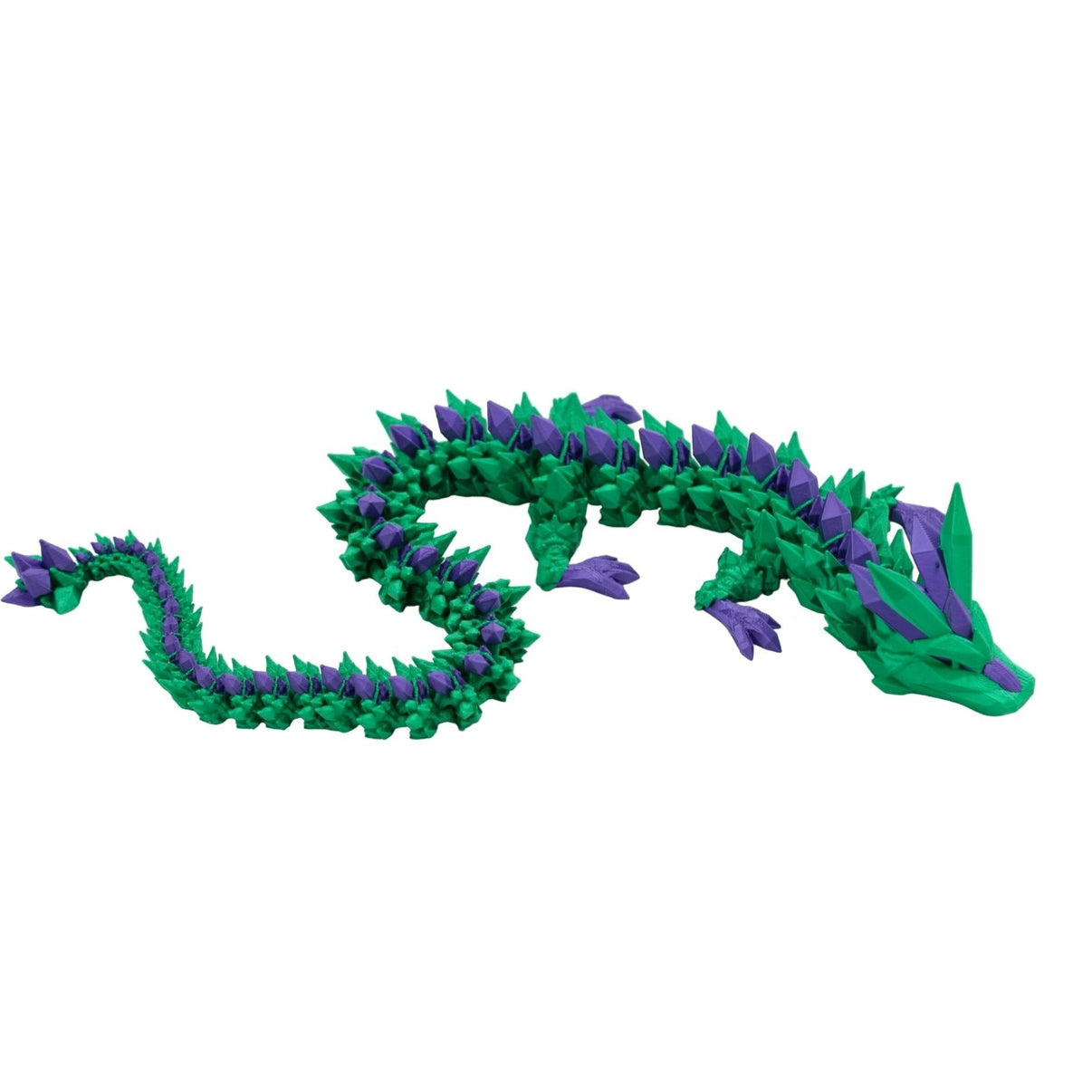 Multicolor Crystal Dragon Fidget Toy - 3D Printed Articulated Dragon