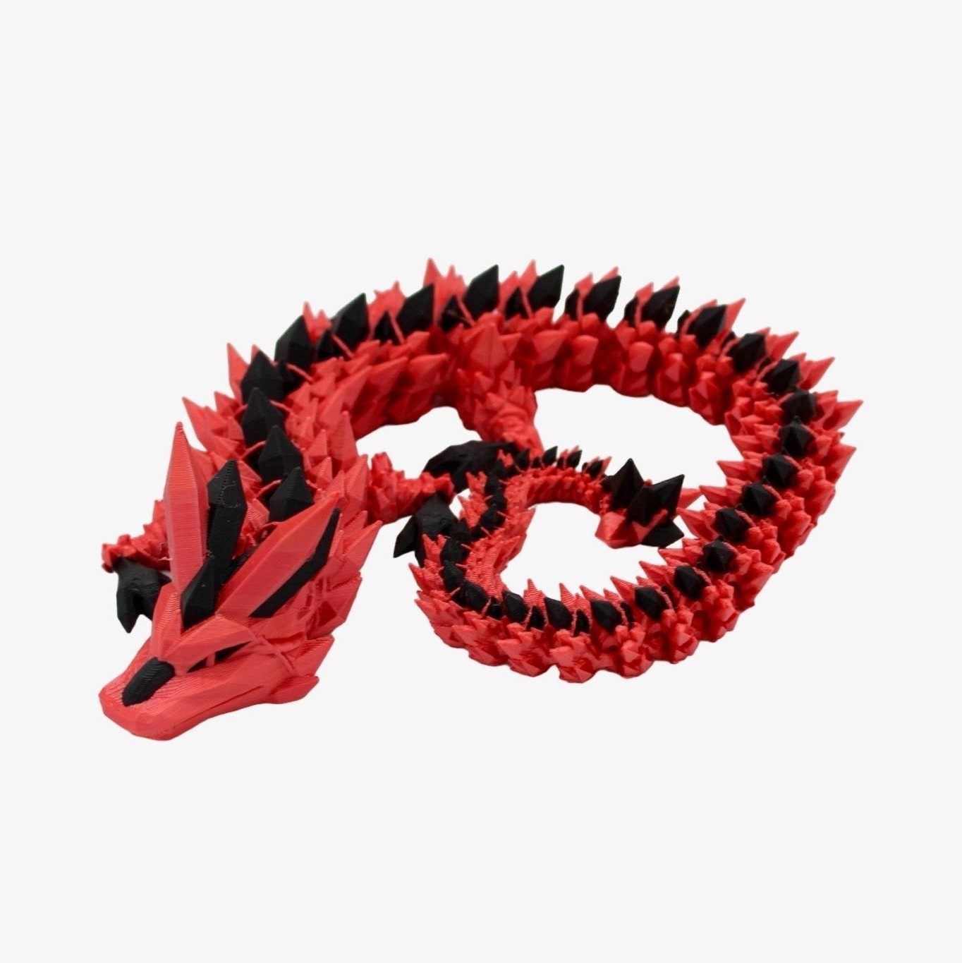 Multicolor Crystal Dragon Fidget Toy - 3D Printed Articulated Dragon