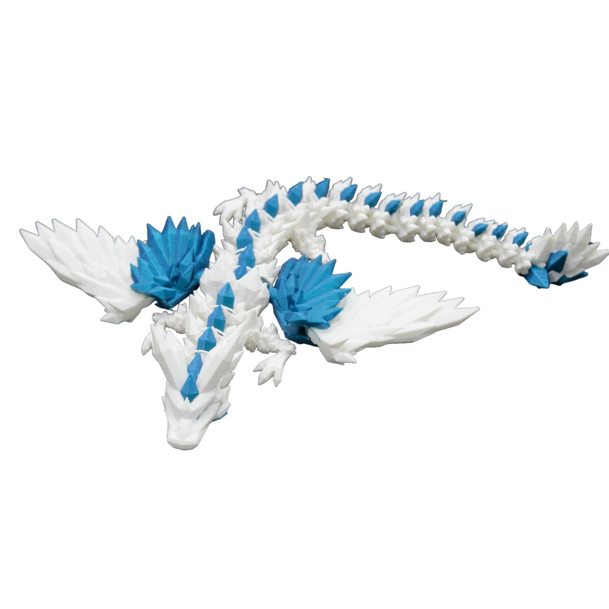 Multicolor Crystal Wing Dragon Fidget Toy - 3D Printed Articulated Dragon