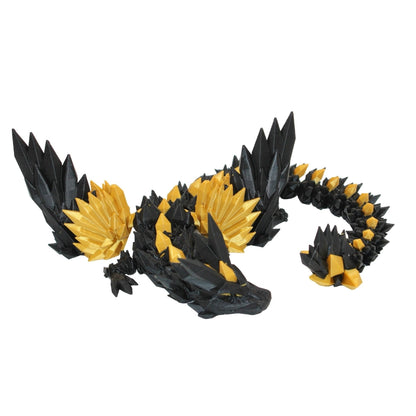 Multicolor Crystal Wing Dragon Fidget Toy - 3D Printed Articulated Dragon