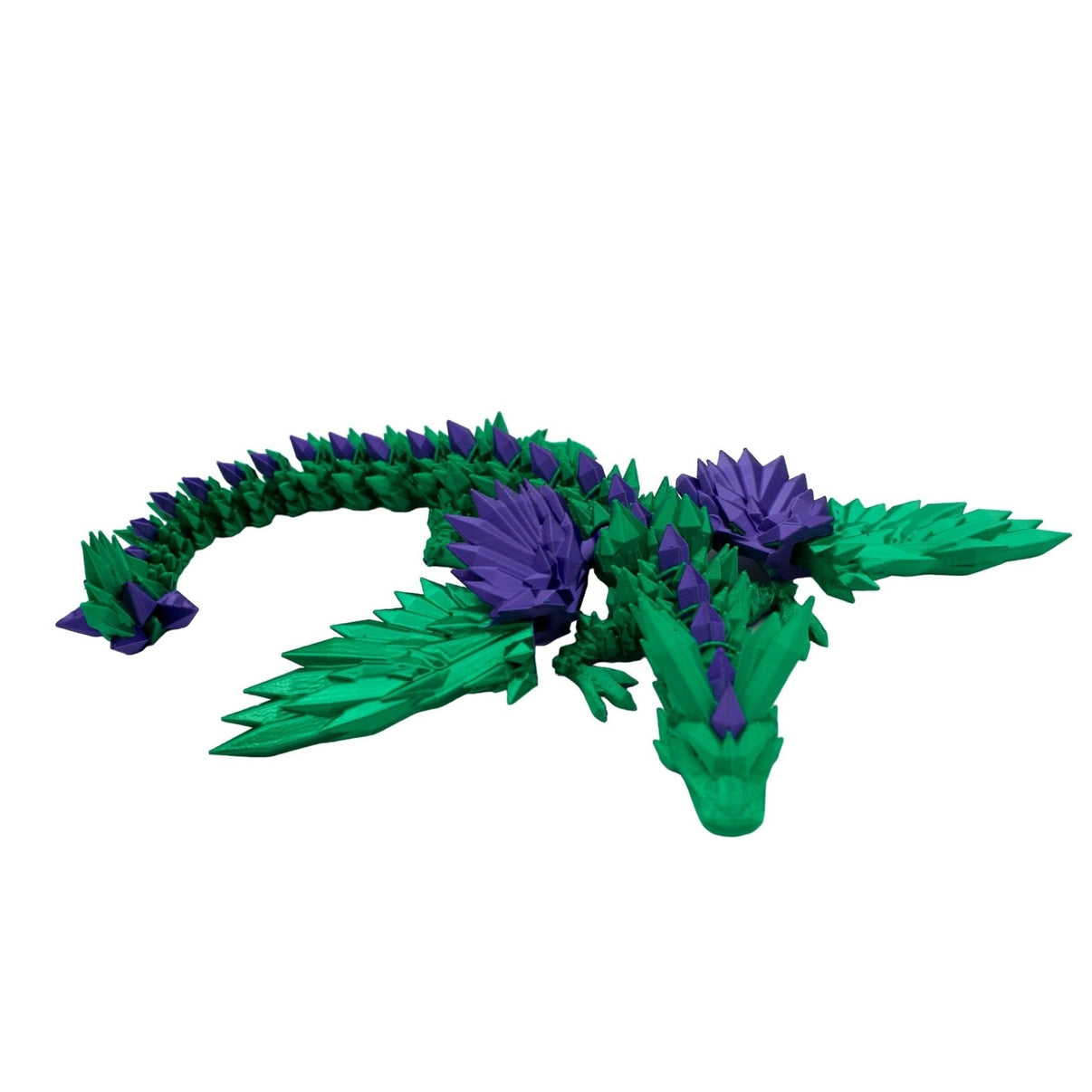 Multicolor Crystal Wing Dragon Fidget Toy - 3D Printed Articulated Dragon