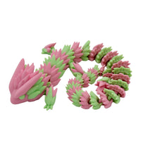 Multicolor Spiky Dragon Fidget Toy - 3D Printed Articulated Dragon