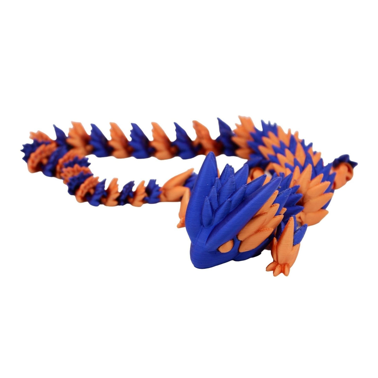 Multicolor Spiky Dragon Fidget Toy - 3D Printed Articulated Dragon