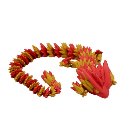 Multicolor Spiky Dragon Fidget Toy - 3D Printed Articulated Dragon