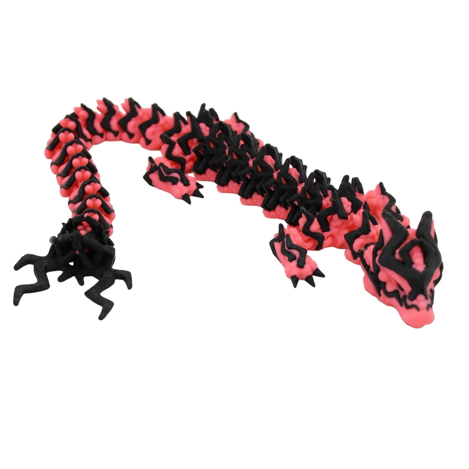 Multicolor Storm Dragon Fidget Toy - 3D Printed Articulated Dragon