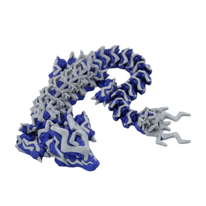 Multicolor Storm Dragon Fidget Toy - 3D Printed Articulated Dragon