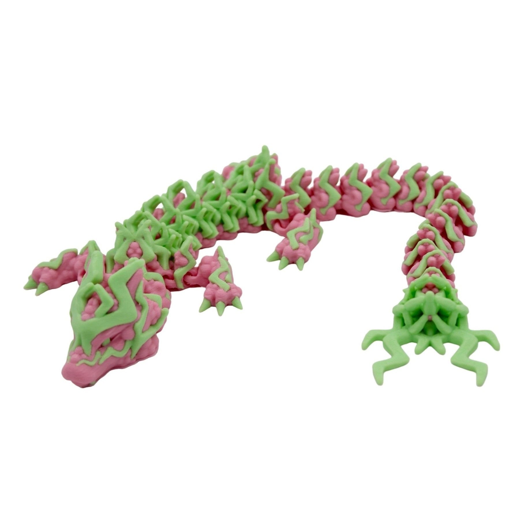 Multicolor Storm Dragon Fidget Toy - 3D Printed Articulated Dragon