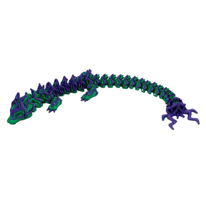 Multicolor Storm Dragon Fidget Toy - 3D Printed Articulated Dragon