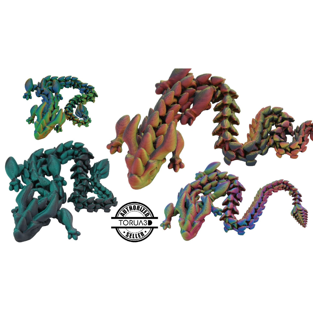 Outlaw Dragon Fidget Toy - 3D Printed Articulated Dragon