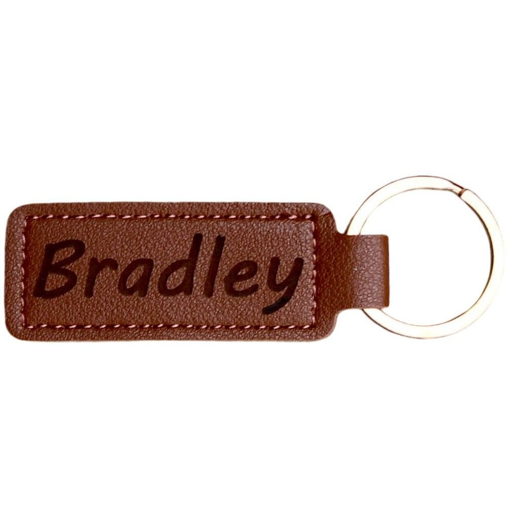 Personalized Leather Keychain, Custom Engraved Key Ring, Customized Key Holder, Unique Key Chain, Handcrafted