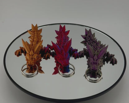 Crystal Dragon Keychain - 3D Printed Articulated Dragon