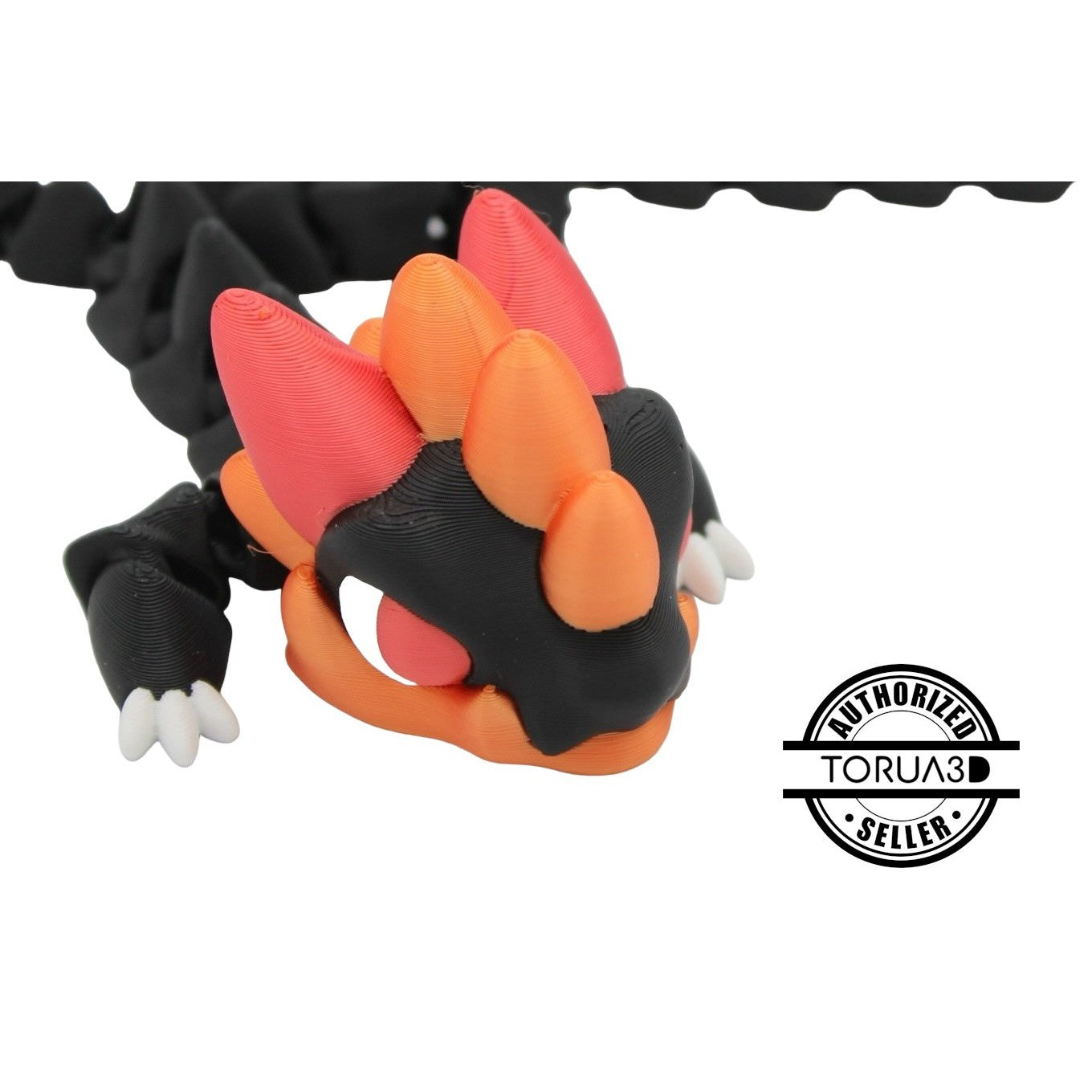 Punk Dragon Fidget Toy - 3D Printed Articulated Dragon