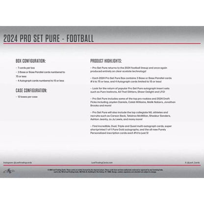 2024 Leaf Pro Set Pure Football