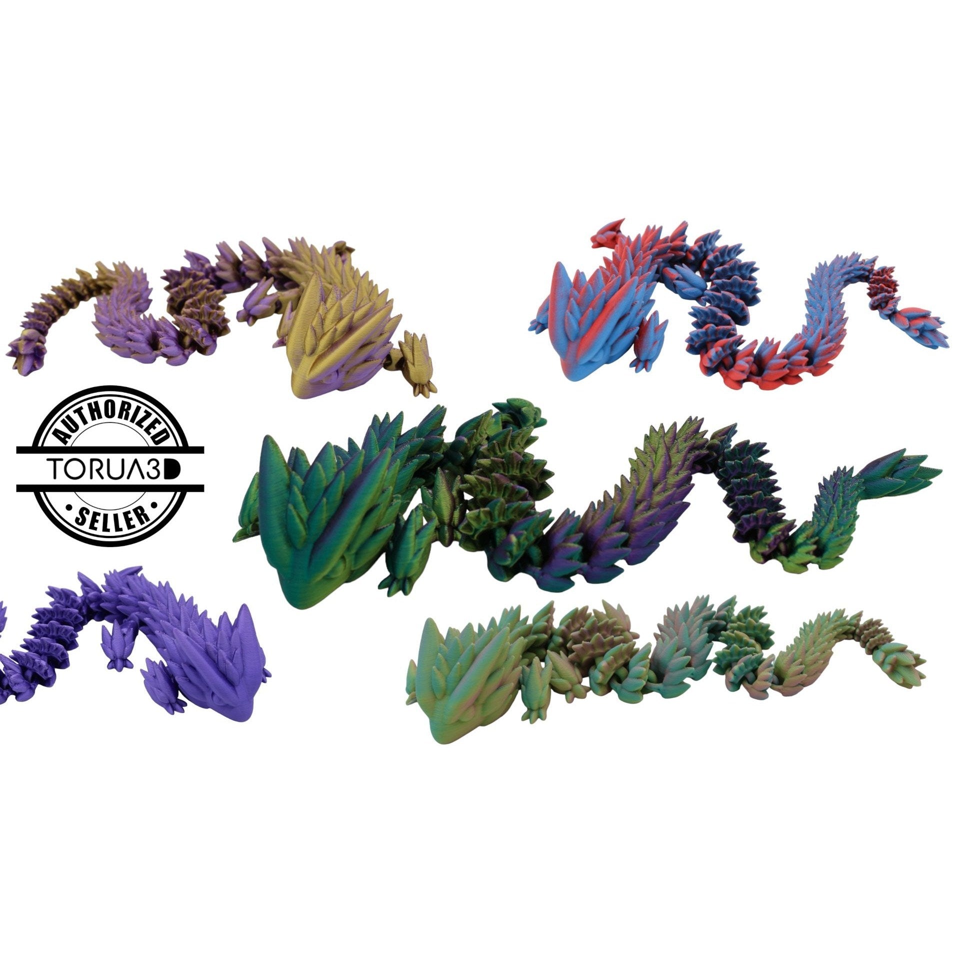 Spiky Dragon Fidget Toy - 3D Printed Articulated Dragon