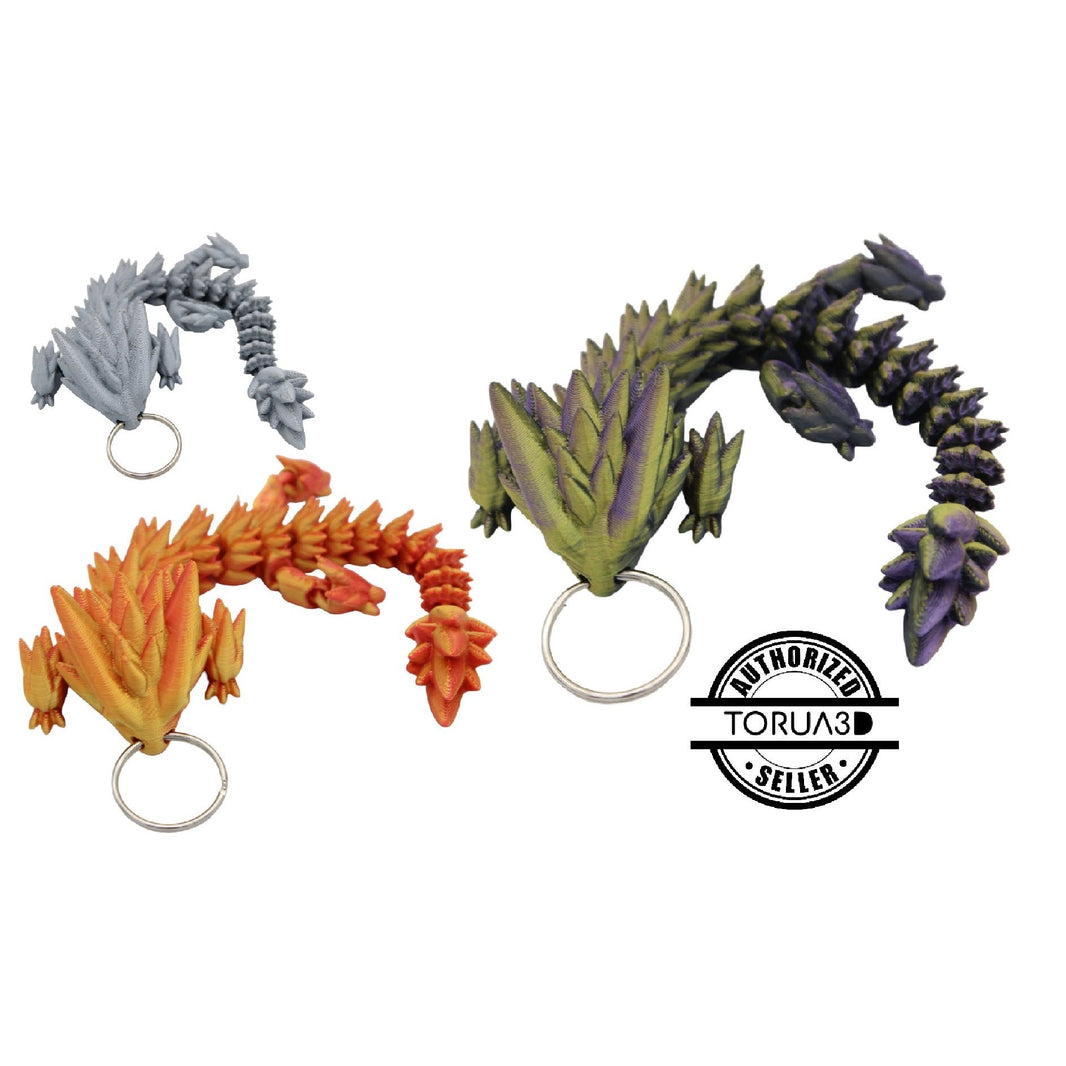 Spiky Dragon Keychain - 3D Printed Articulated Dragon