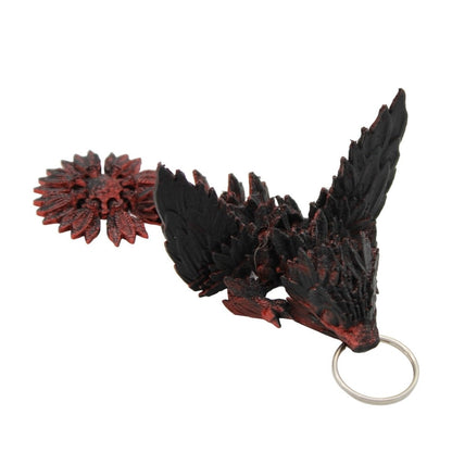 Sunflower Dragon Keychain - 3D Printed Articulated Dragon