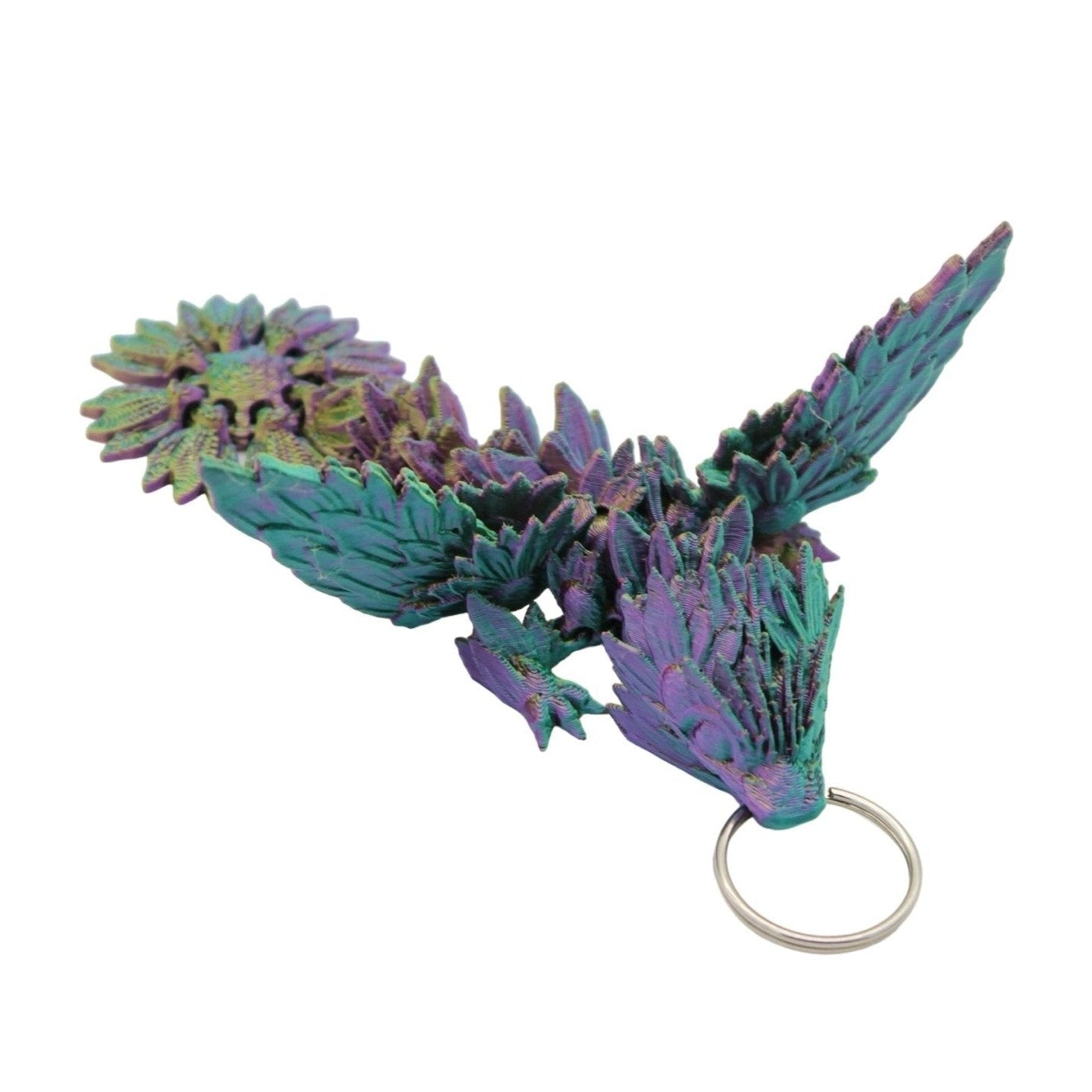 Sunflower Dragon Keychain - 3D Printed Articulated Dragon