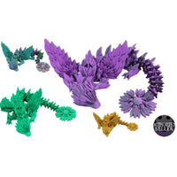 Sunflower Wing Dragon Fidget Toy - Articulated Dragon