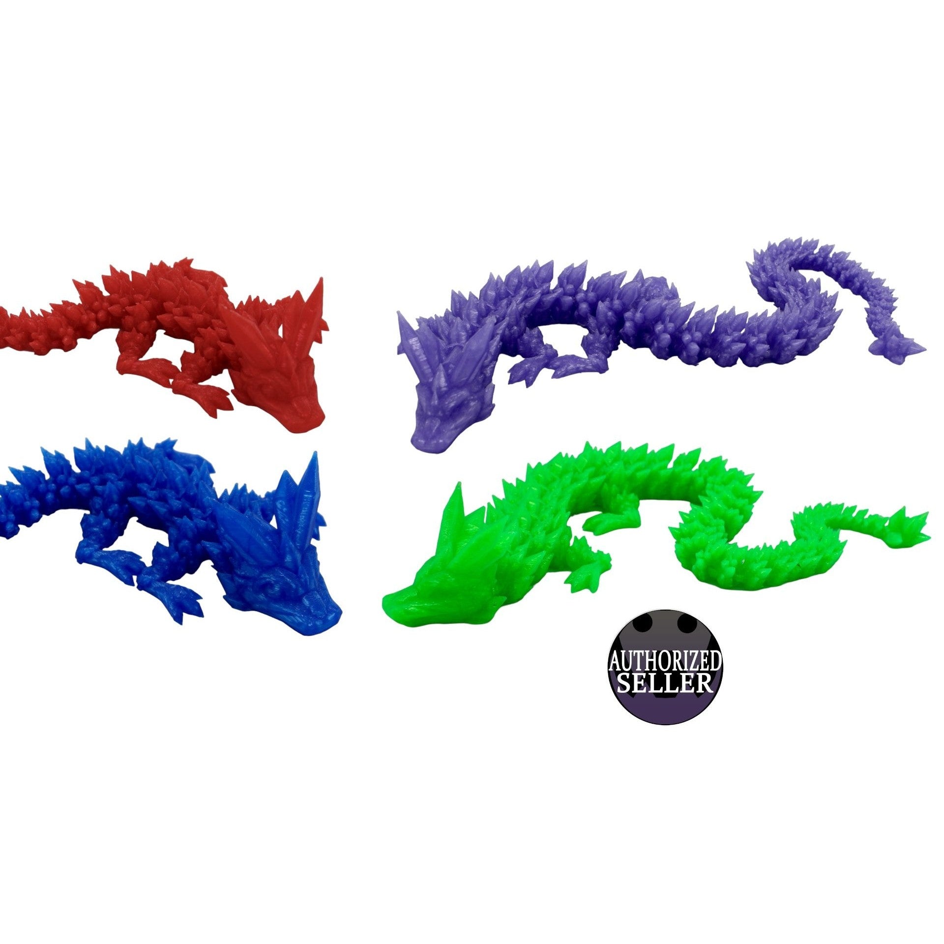 Translucent Crystal Dragon Fidget Toy - Articulated Dragon