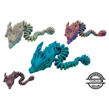 Antler Dragon Fidget Toy - 3D Printed Articulated Dragon