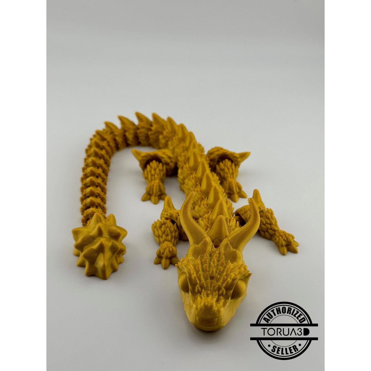 Horned Dragon Fidget Toy - 3D Printed Articulated Dragon