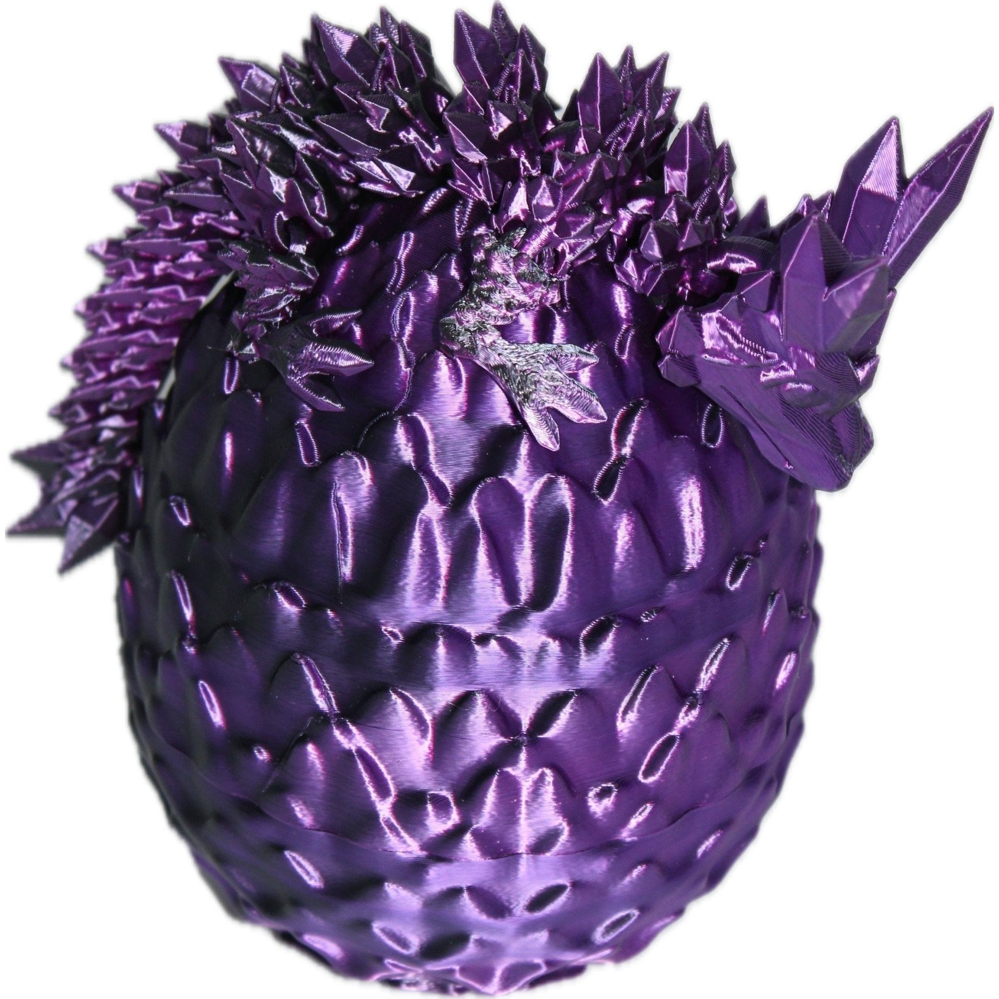 Crystal Dragon and Egg Fidget Toy - 3D Printed Articulated Dragon