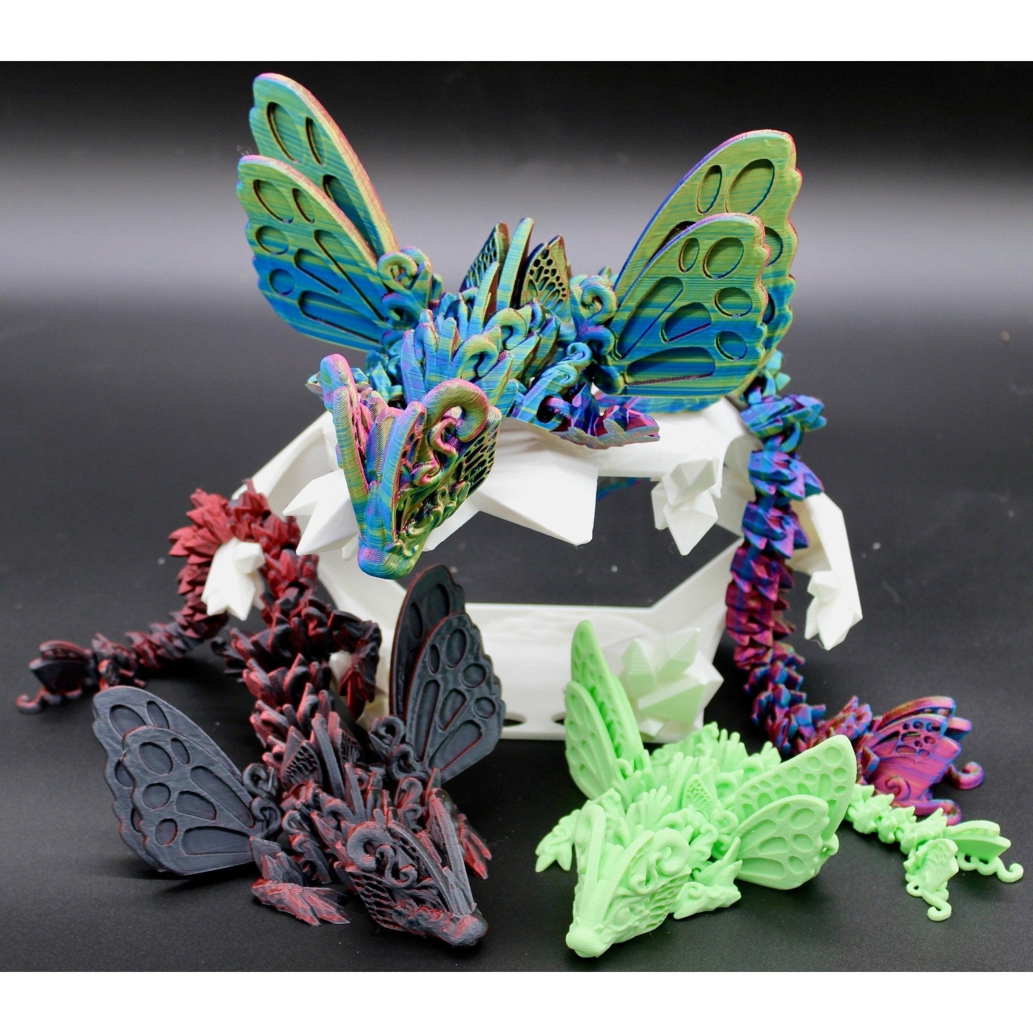 Butterfly Small Wing Dragon Fidget Toy - 3D Printed Articulated Dragon