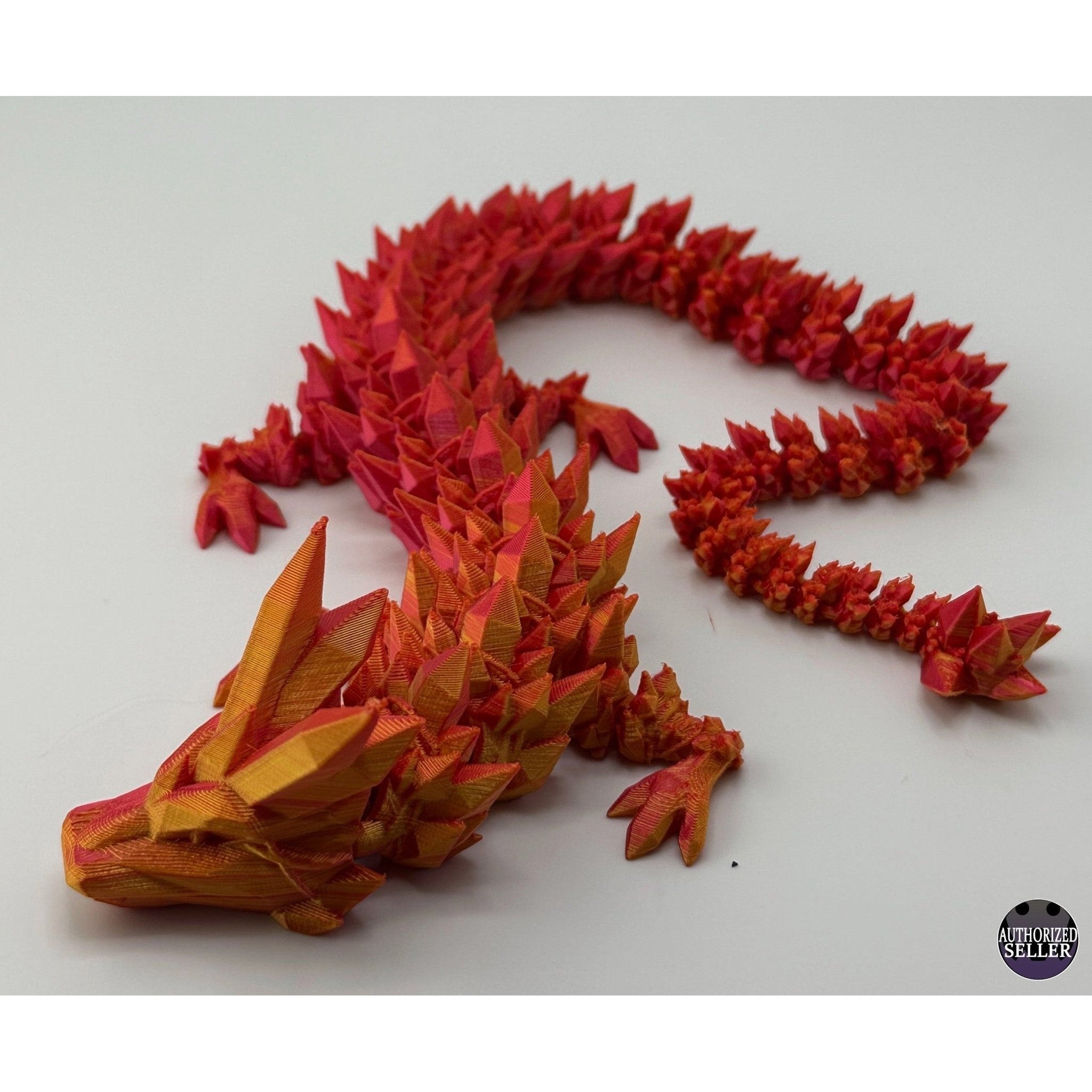 Crystal Dragon Fidget Toy - 3D Printed Articulated Dragon