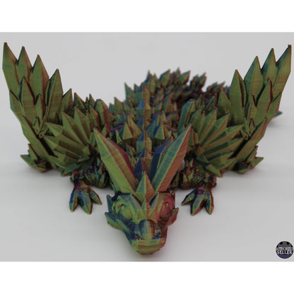 Crystal Wing Dragon Fidget Toy - 3D Printed Articulated Dragon