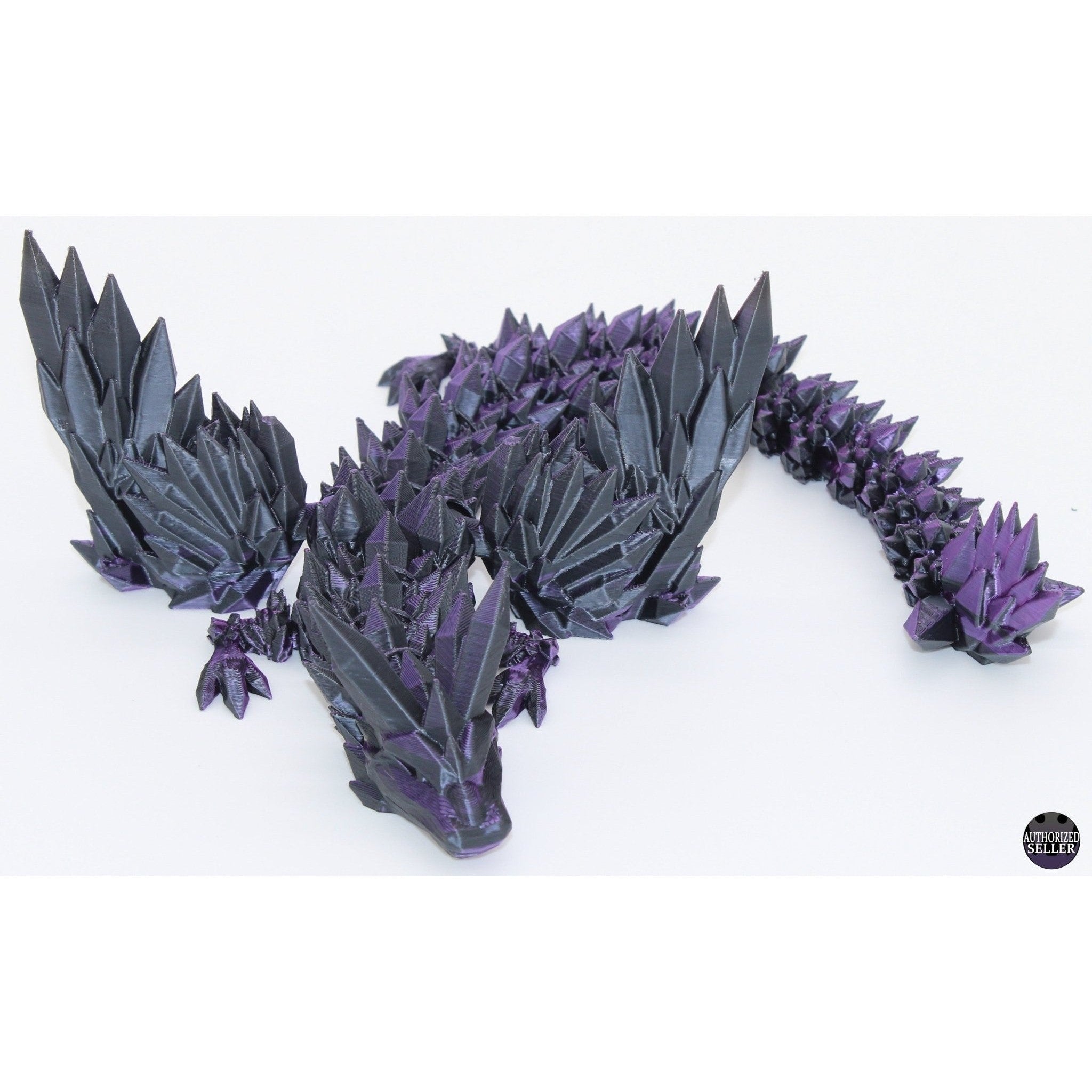 Crystal Wing Dragon Fidget Toy - 3D Printed Articulated Dragon