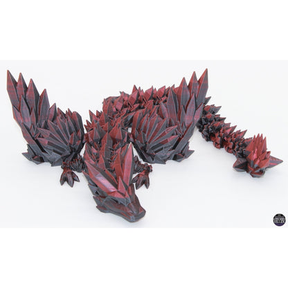 Crystal Wing Dragon Fidget Toy - 3D Printed Articulated Dragon