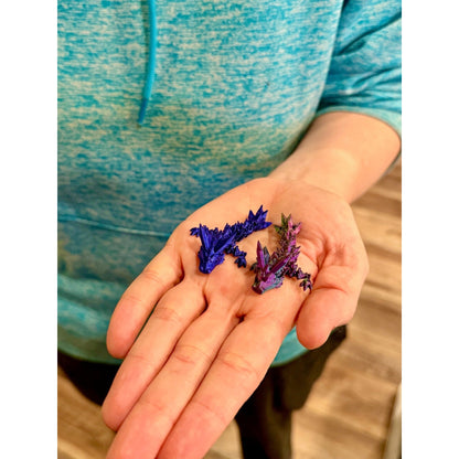 Micro Dragon and Egg Fidget Keychain - 3D Printed Articulated Dragon