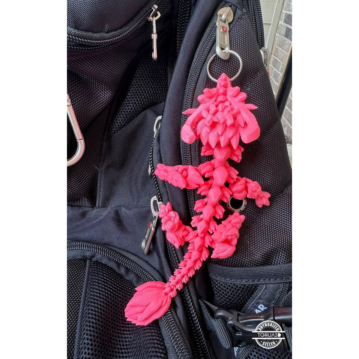 Forest Dragon Keychain - 3D Printed Articulated Dragon Keychain