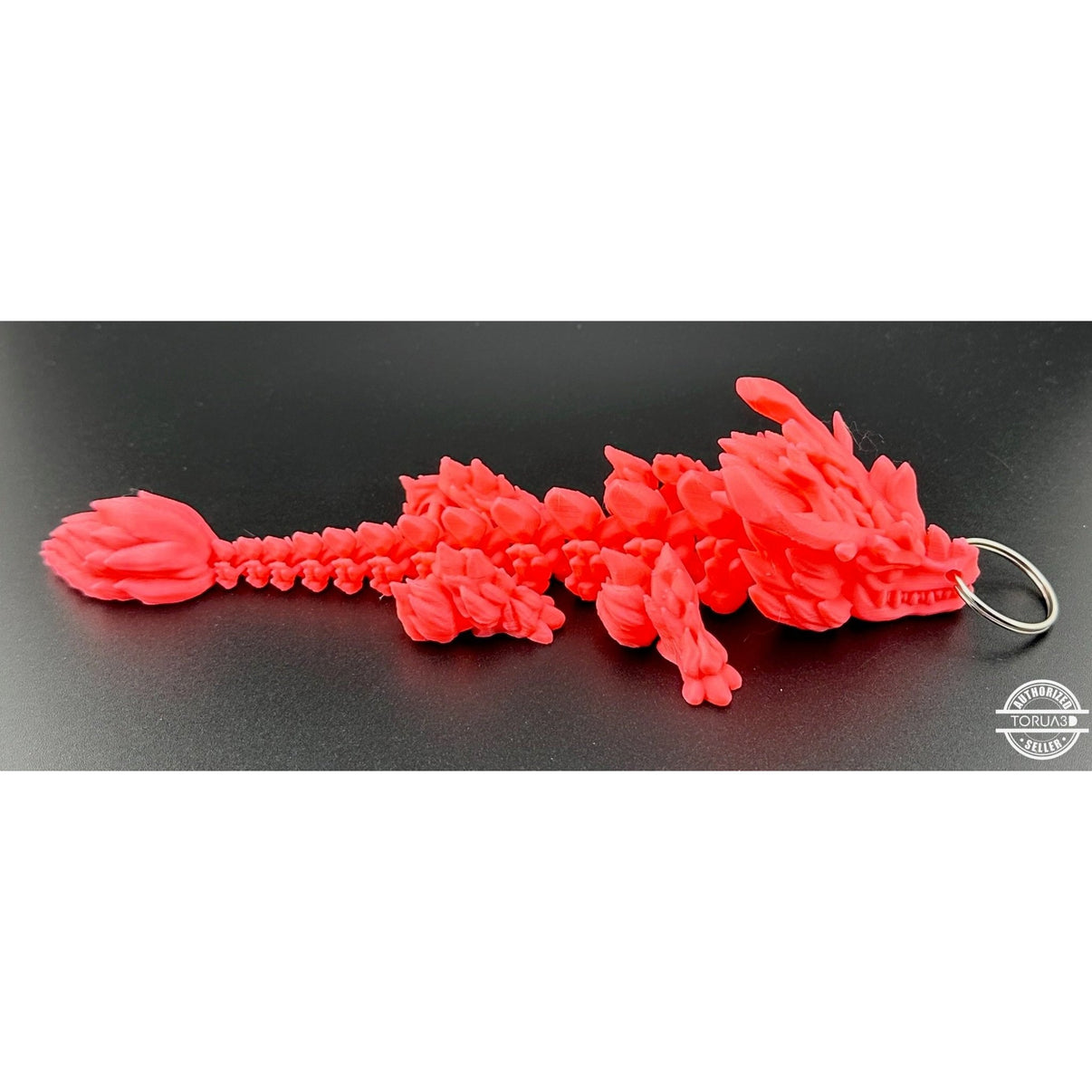 Forest Dragon Keychain - 3D Printed Articulated Dragon Keychain