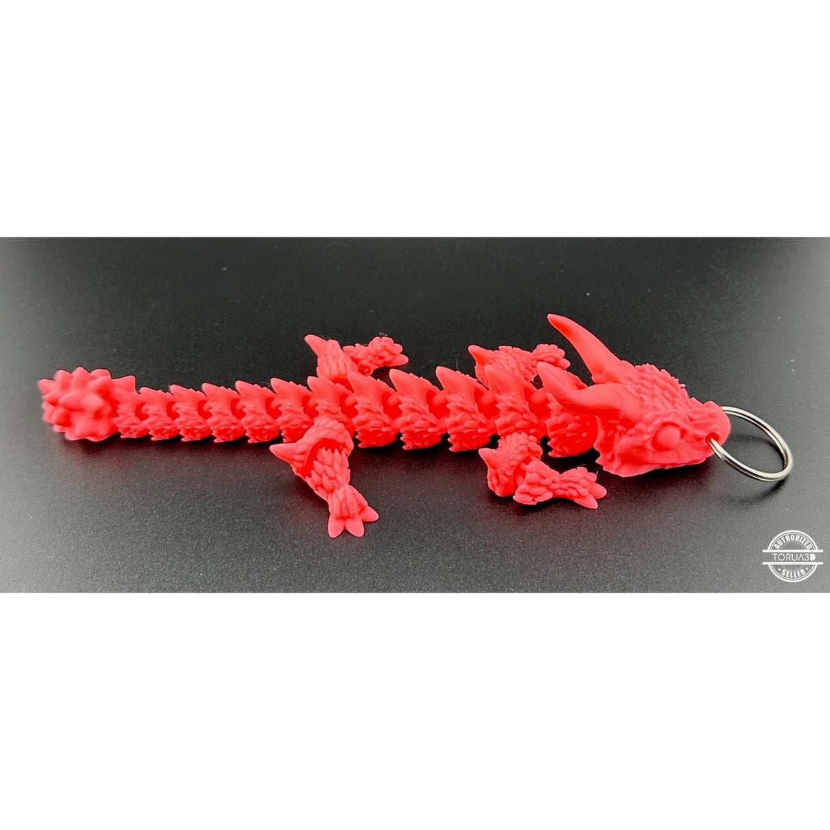 Horned Dragon Keychain - 3D Printed Articulated Dragon