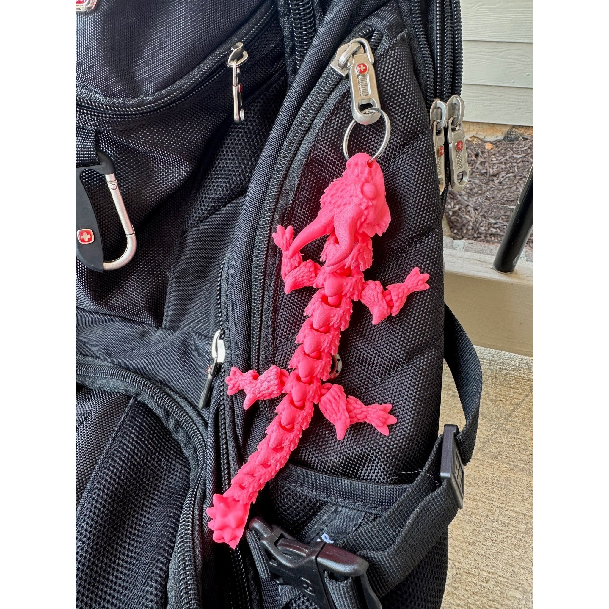 Horned Dragon Keychain - 3D Printed Articulated Dragon