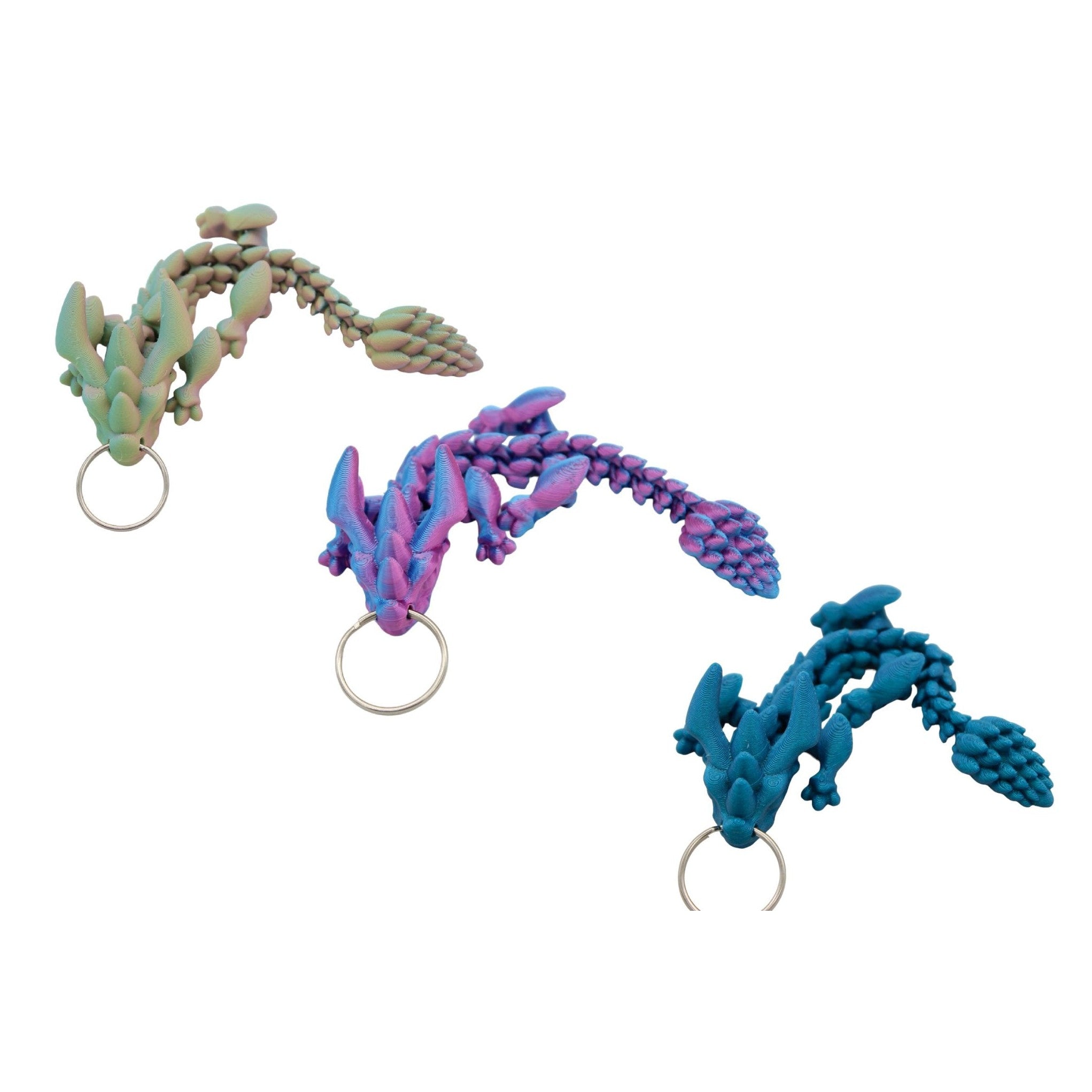 Outlaw Dragon Keychain - 3D Printed Articulated Dragon