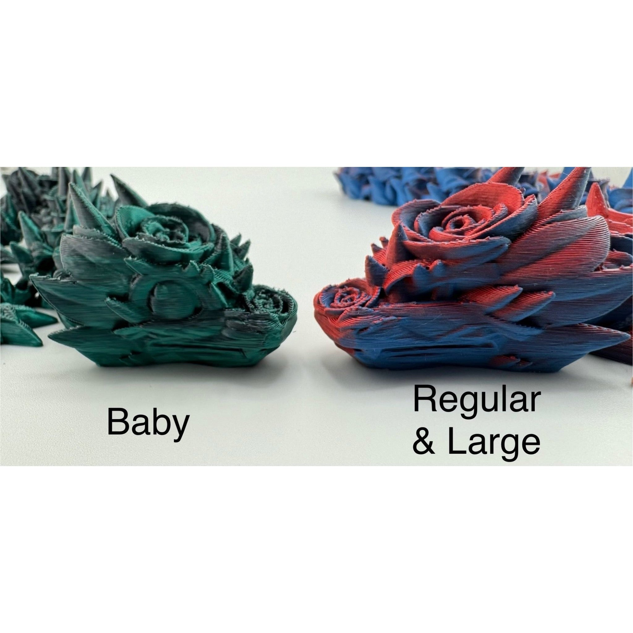 Rose Dragon Fidget Toy - 3D Printed Articulated Dragon