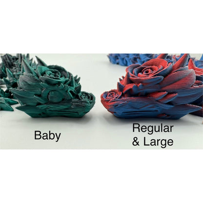 Rose Dragon Fidget Toy - 3D Printed Articulated Dragon