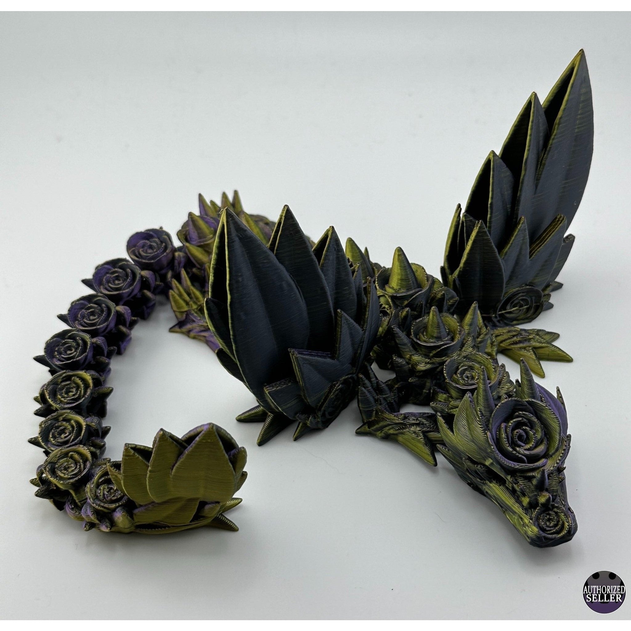 Rose Wing Dragon Fidget Toy - 3D Printed Articulated Dragon