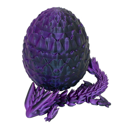 Spiky Dragon and Egg Fidget Toy - 3D Printed Articulated Dragon