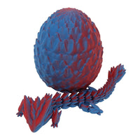 Spiky Dragon and Egg Fidget Toy - 3D Printed Articulated Dragon