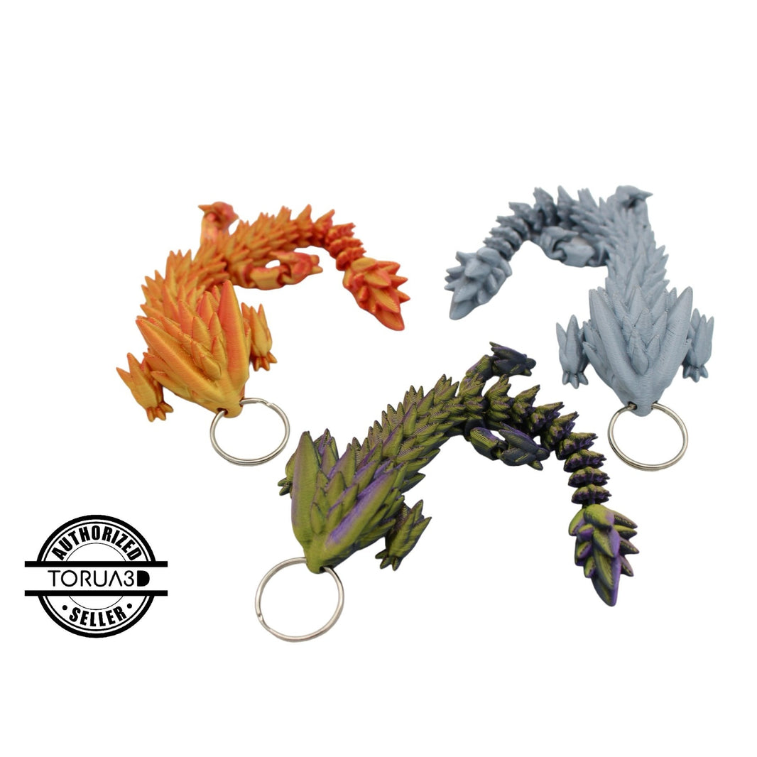 Spiky Dragon Keychain - 3D Printed Articulated Dragon