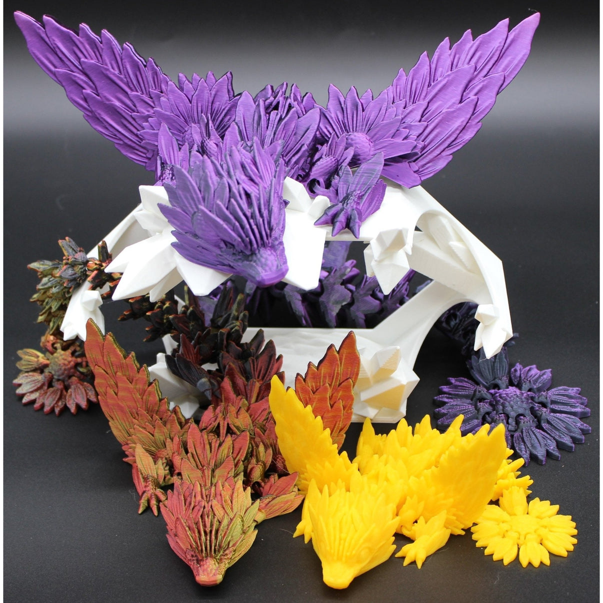 Sunflower Wing Dragon Fidget Toy - Articulated Dragon